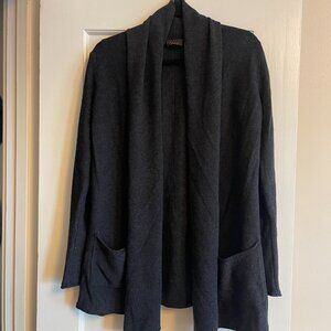 Talula Babaton Charcoal Cashmere Grey Shawl Collar Cardigan (Aritzia)